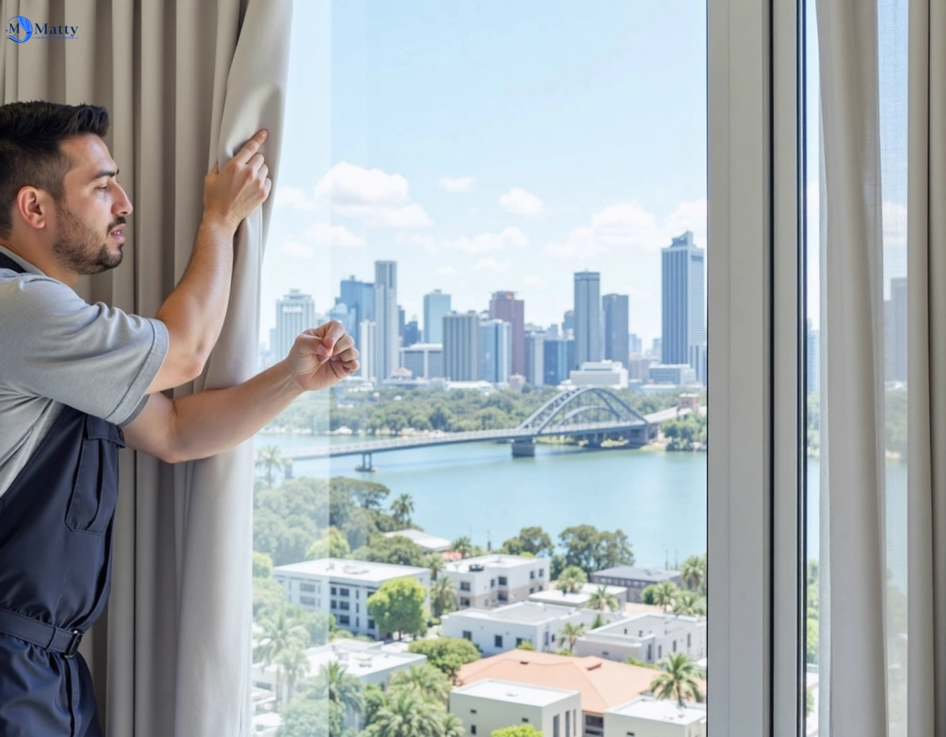 Professional curtain steam cleaning service bentleigh-vic QLD by Matty Curtain Cleaning